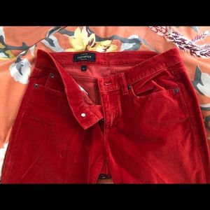 Red velvet jeans